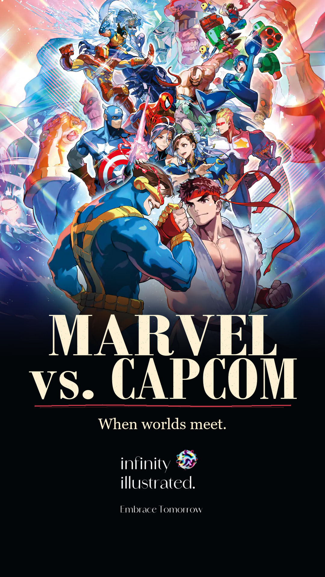 Marvel versus Capcom editorial cover and Infinity Illustrated branding